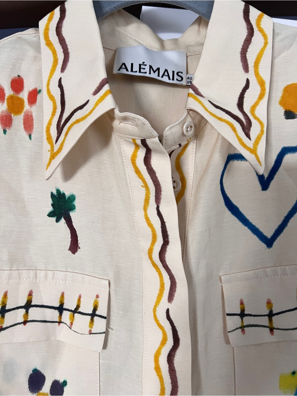 Alemais Sidi floral linen-blend shirt dress, US2 - Picture 7 of 11